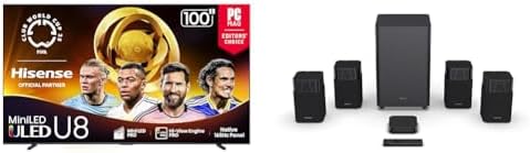 Hisense 55 Class U8 Mini LED ULED 4K UHD Google Smart TV  55U8QG  2025 Model    QLED  Native 165Hz  VRR 288  Up to LD5600  5000 Nits  HDR10   Dolby Vision IQ   Atmos  IMAX Enhanced  4 1 2 Ch Audio