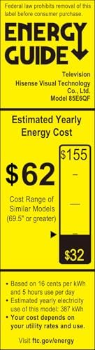 Hisense 55 E6 Cinema Series QLED 4K UHD Smart Fire TV  55E6QF  2025 Model    QLED  AI Light Sensor  Dolby Vision   Atmos  Voice Remote with Alexa  Motion Rate 120  HDR 10  Adaptive  Game Mode Plus