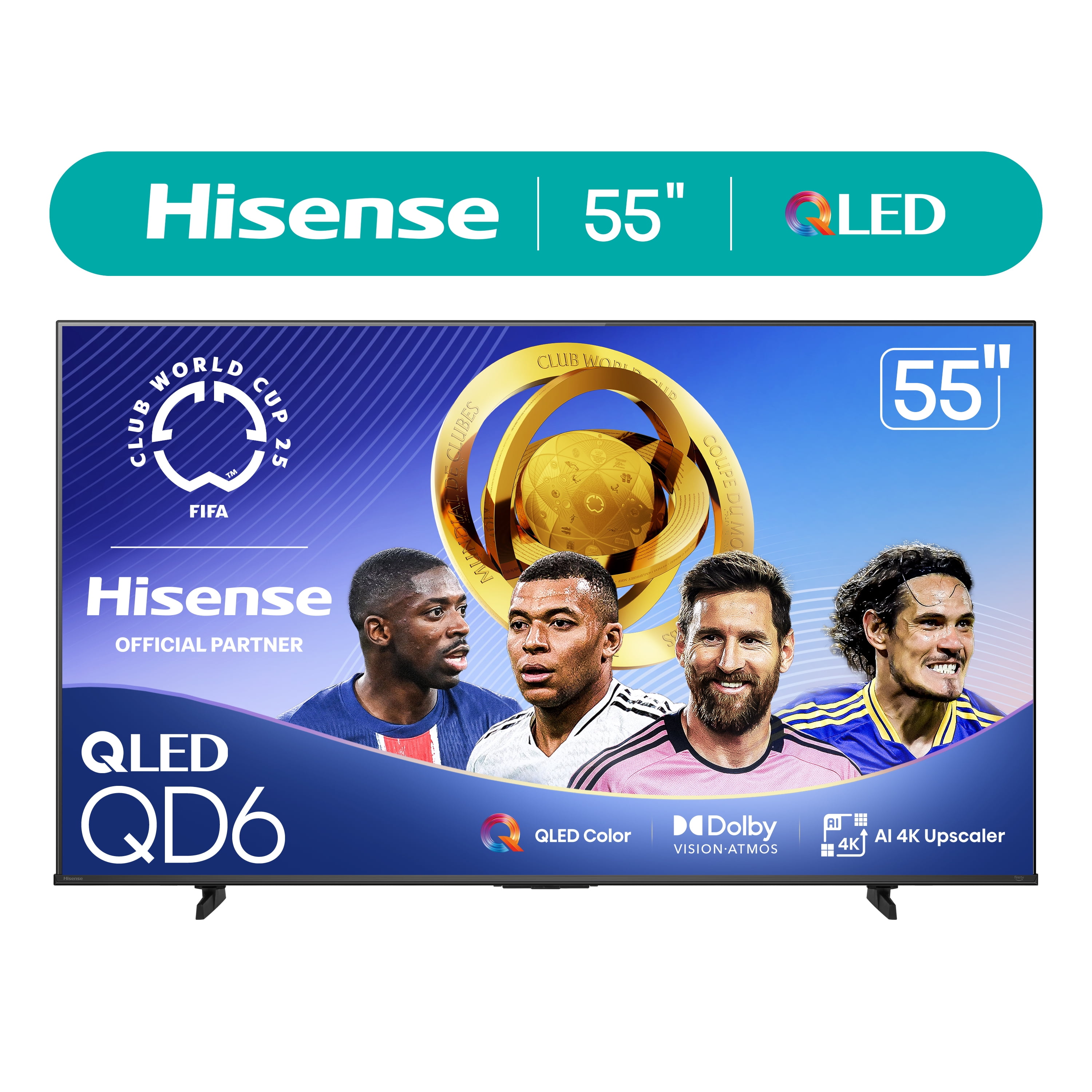 Hisense 55 Inch Class QD6030G Series QLED Google Smart TV  55QD6030G  2025 Model    QLED  Dolby Vision  Dolby Atmos  Motion Rate 120  HDR 10   Game Mode Plus