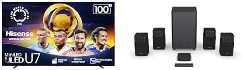 Hisense 55 U7 Mini LED ULED 4K UHD Best Premium Gaming Google Smart TV  55U75QG  2025 Model    QLED  Native 165Hz  VRR 288  Up to 3000 Nits  HDR10   Dolby Vision IQ   Atmos  IMAX Enhanced  2 1 2 Ch