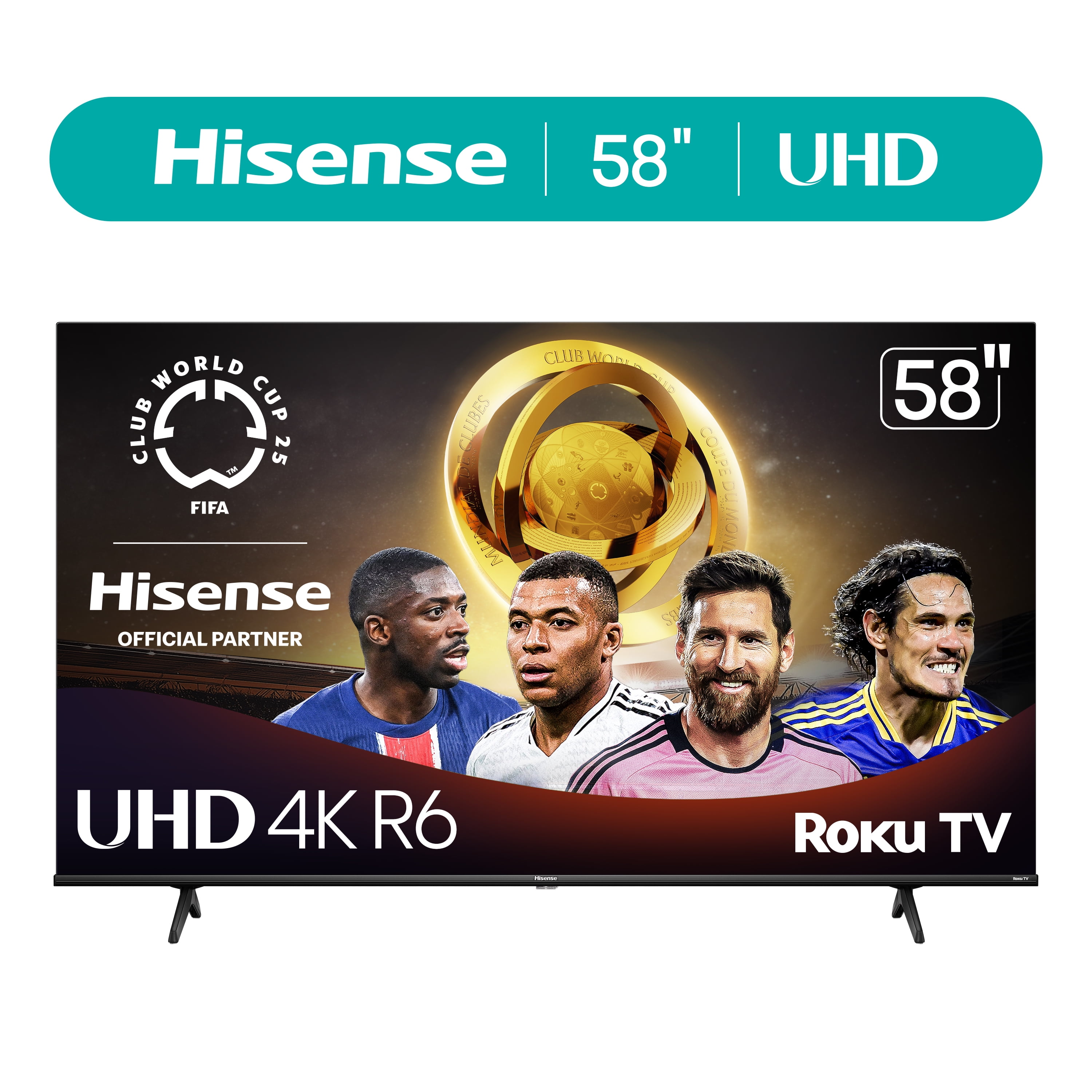 Hisense 58" Class 4K UHD LED LCD Roku Smart TV HDR R6 Series 58R6E3