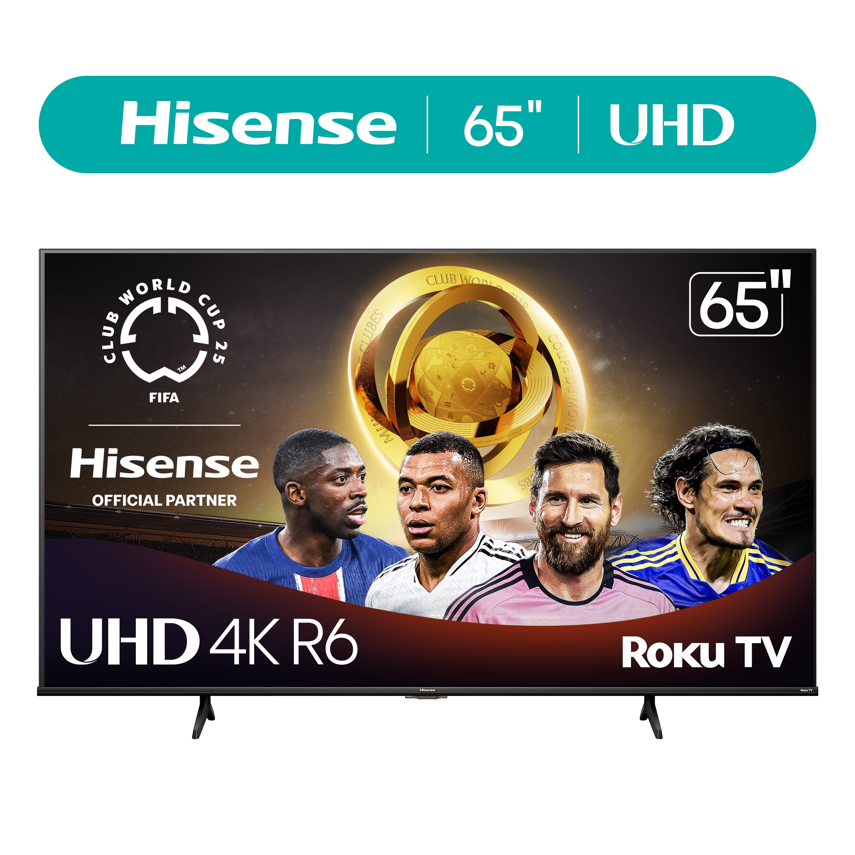 Hisense 65" Clase 4K UHD LCD Roku Smart TV HDR R6 Serie 65R6E4