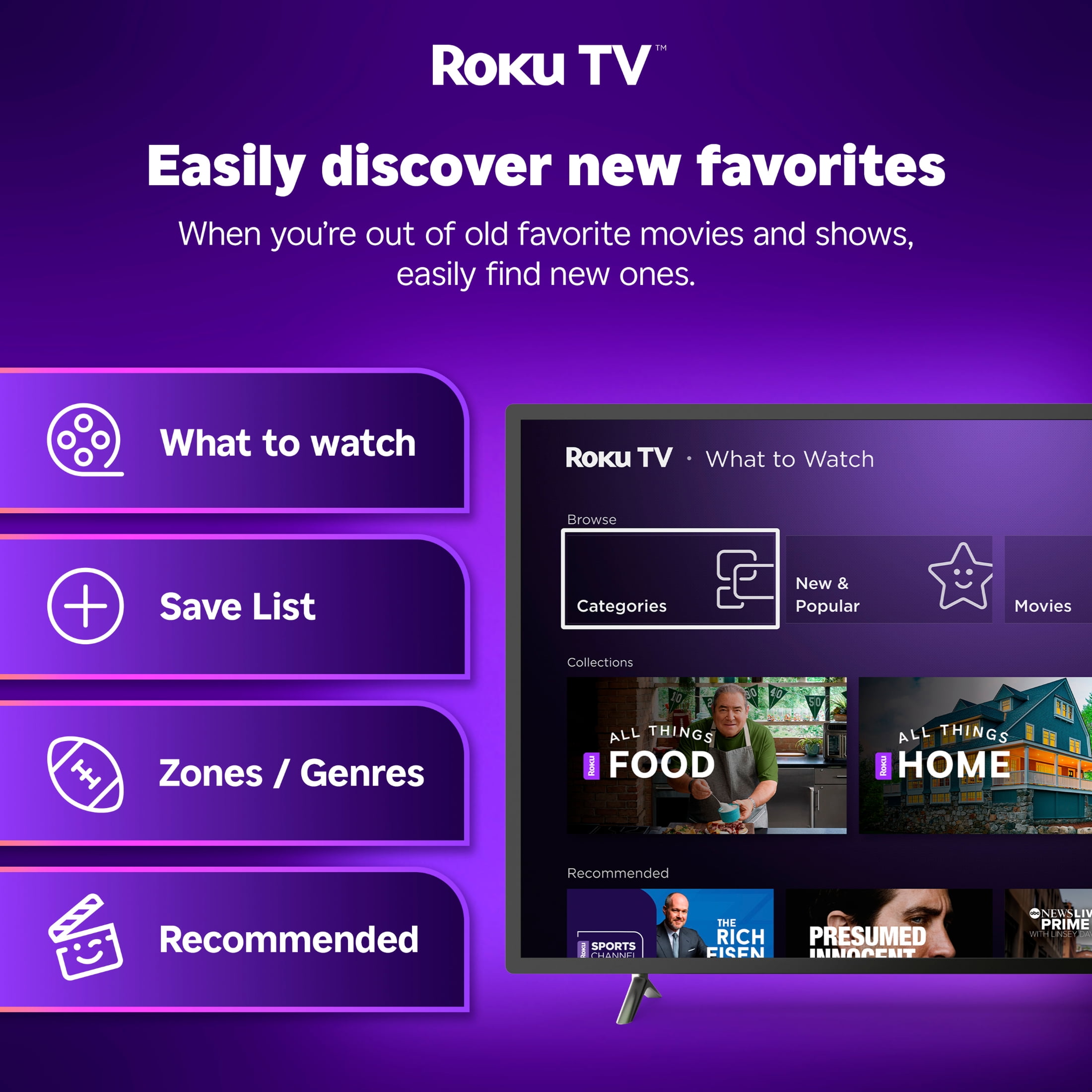 Hisense 65" Clase 4K UHD LCD Roku Smart TV HDR R6 Serie 65R6E4