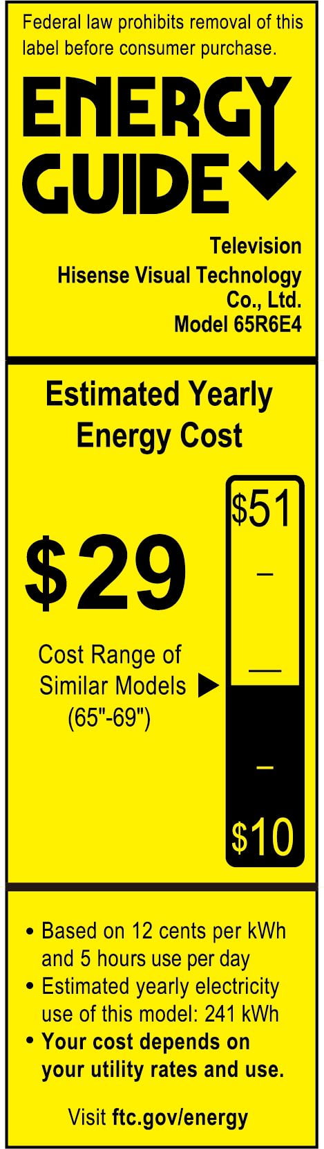 Hisense 65" Class 4K UHD LCD Roku Smart TV HDR R6 Series 65R6E4