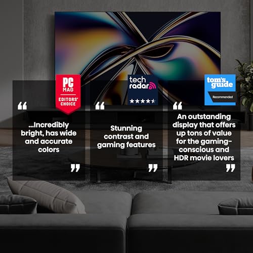 Hisense 65 Class U8 Mini LED ULED 4K UHD Google Smart TV  65U8QG  2025 Model    QLED  Native 165Hz  VRR 288  Up to LD5600  5000 Nits  HDR10   Dolby Vision IQ   Atmos  IMAX Enhanced  4 1 2 Ch Audio
