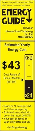 Hisense 65 Class U8 Mini LED ULED 4K UHD Google Smart TV  65U8QG  2025 Model    QLED  Native 165Hz  VRR 288  Up to LD5600  5000 Nits  HDR10   Dolby Vision IQ   Atmos  IMAX Enhanced  4 1 2 Ch Audio