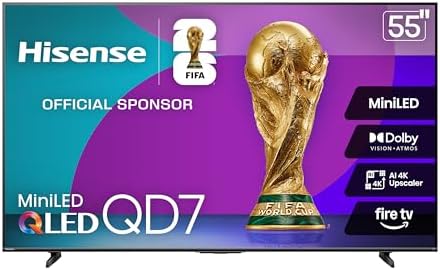 Hisense 85 Class QD7 Series Mini LED 4K UHD Smart Fire TV  85QD7QF  2025 Model    QLED  Native 144hz  HDR10   Dolby Vision  Dolby Atmos  Game Mode Pro  ALLM  Alexa Built in with Voice Remote  MEMC