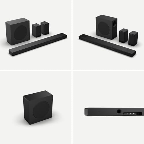 Hisense AX5140Q 5 1 4ch Home Theater Soundbar with Wireless Subwoofer and Rear Surround Speakers Up Firing Speakers Dolby Atmos DTS X Bluetooth 5 3 HDMI eARC App Control & Remote Control 7 EQ Modes
