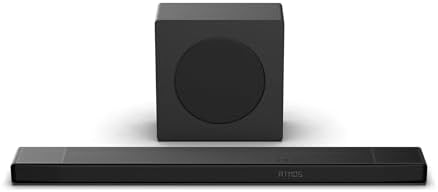 Hisense AX5140Q 5 1 4ch Home Theater Soundbar with Wireless Subwoofer and Rear Surround Speakers Up Firing Speakers Dolby Atmos DTS X Bluetooth 5 3 HDMI eARC App Control & Remote Control 7 EQ Modes