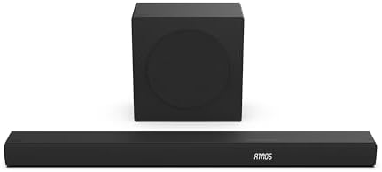 Hisense AX5140Q 5 1 4ch Home Theater Soundbar with Wireless Subwoofer and Rear Surround Speakers Up Firing Speakers Dolby Atmos DTS X Bluetooth 5 3 HDMI eARC App Control & Remote Control 7 EQ Modes