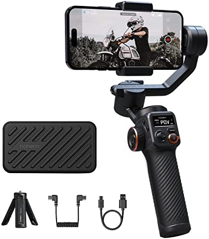 Hohem iSteady M6 Gimbal Stabilizer for Smartphone  3 Axis Cell Phone Stabilizer Built in OLED Display 400g Payload Reverse Charging Android and iPhone Gimbal with Inception Motion Timelapse