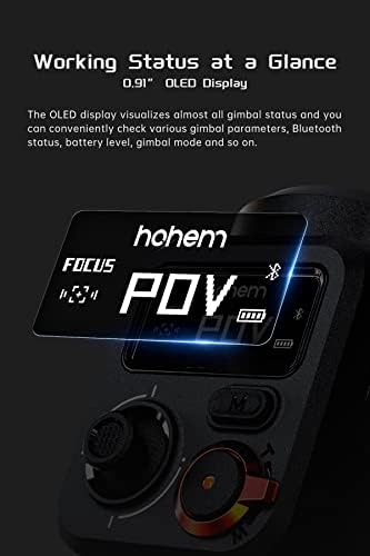 Hohem iSteady M6 Gimbal Stabilizer for Smartphone  3 Axis Cell Phone Stabilizer Built in OLED Display 400g Payload Reverse Charging Android and iPhone Gimbal with Inception Motion Timelapse