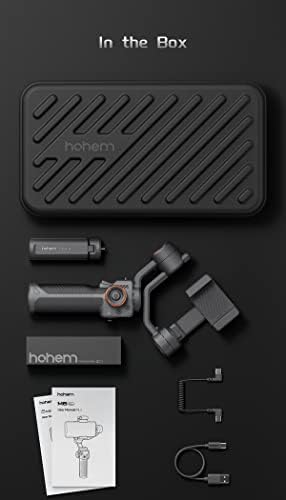 Hohem iSteady M6 Gimbal Stabilizer for Smartphone  3 Axis Cell Phone Stabilizer Built in OLED Display 400g Payload Reverse Charging Android and iPhone Gimbal with Inception Motion Timelapse