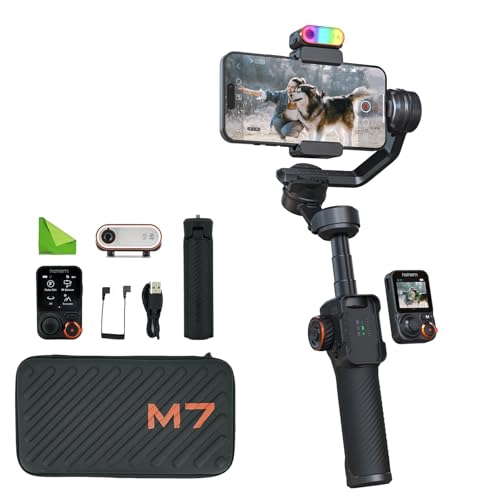 Hohem iSteady M7 Gimbal Stabilizer for iPhone 3 Axis Gimbal for Smartphone w/AI Tracking Detachable Remote Extendable Pole Magnetic Light Phone Stabilizer for Video Recording   Hohem M6 Kit Upgrade