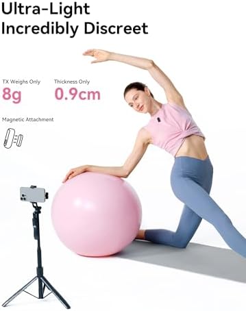 Hollyland Lark A1 Wireless Mini Microphone for iPhone 14/13/12  2TX   Lightning RX  48kHz/24 bit  3 Level Intelligent Noise Cancel  Magnetic Microphone for YouTube  Podcast  Vlogging  Black 