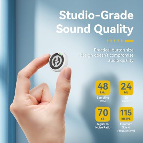 Hollyland Lark M2 Wireless Microphone for iPhone15/16/17&Android  USB C Mini Lapel Microphone Wireless  1000ft Range  Hi Fi Audio  Noise Cancellation  30H Battery for Video Recording  Streaming