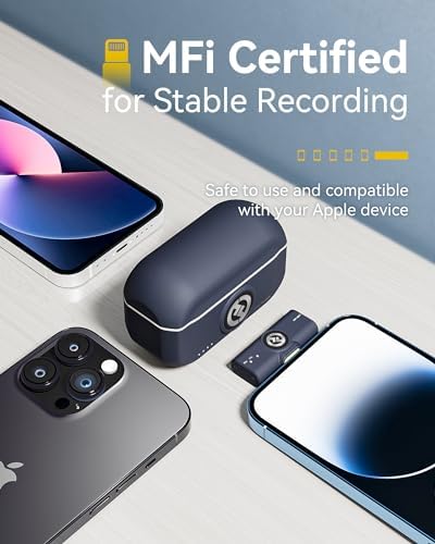 Hollyland Lark M2 Wireless Microphone for iPhone15/16/17&Android  USB C Mini Lapel Microphone Wireless  1000ft Range  Hi Fi Audio  Noise Cancellation  30H Battery for Video Recording  Streaming