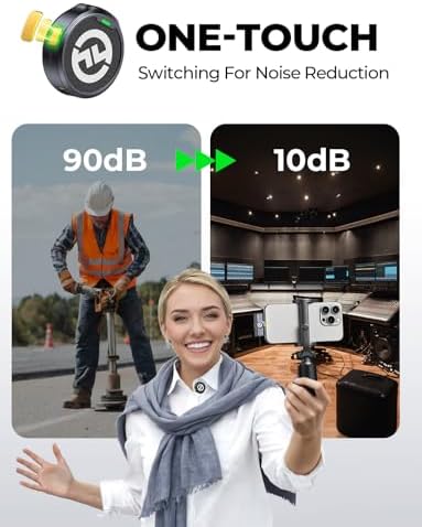 Hollyland Lark M2 Wireless Microphone for iPhone/Camera/Android/PC  48kHz/24 bit High Fidelity Audio  300m Range  Noise Cancelling  40h Use  YouTube  Vlog  Streaming  Black  with Camera RX   USB C RX