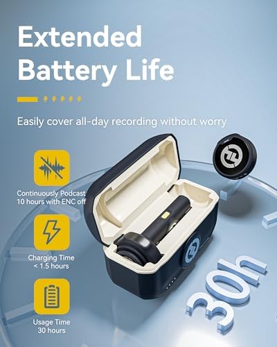 Hollyland Lark M2 Wireless Microphone for iPhone15/16/17&Android  USB C Mini Lapel Microphone Wireless  1000ft Range  Hi Fi Audio  Noise Cancellation  30H Battery for Video Recording  Streaming