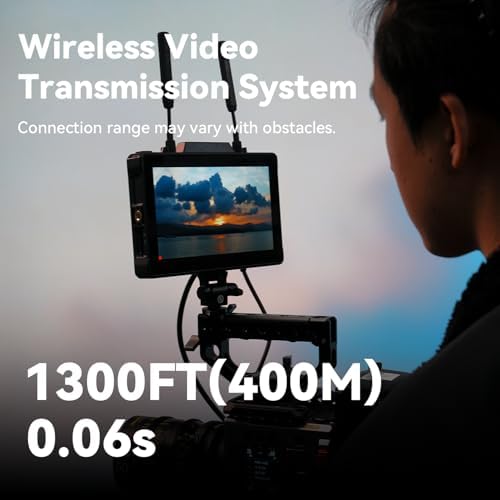 Hollyland Pyro 7 Wireless Video Transmitter & Receiver & 7 inch Camera Field Monitor HDMI & SDI 1300ft Range  60ms Latency Auto Dual Band Hopping with Waveform  LUTs  Recording  Vector Scope Solo kit