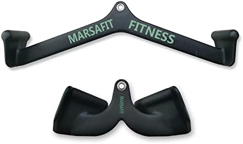 Home Gym Fitness Rowing T bar V bar Pulley Cable Machine Attachment  Bicep Curl Tricep Lat pulldown Bar Back Strength Training Handle Grips Lat Pull Down Bar for Seat Row Workout