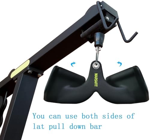 Home Gym Fitness Rowing T bar V bar Pulley Cable Machine Attachment  Bicep Curl Tricep Lat pulldown Bar Back Strength Training Handle Grips Lat Pull Down Bar for Seat Row Workout