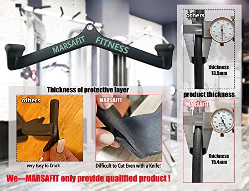 Home Gym Fitness Rowing T bar V bar Pulley Cable Machine Attachment  Bicep Curl Tricep Lat pulldown Bar Back Strength Training Handle Grips Lat Pull Down Bar for Seat Row Workout