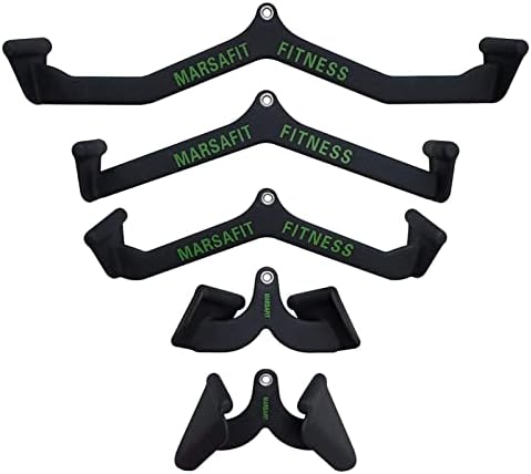 Home Gym Fitness Rowing T bar V bar Pulley Cable Machine Attachment  Bicep Curl Tricep Lat pulldown Bar Back Strength Training Handle Grips Lat Pull Down Bar for Seat Row Workout