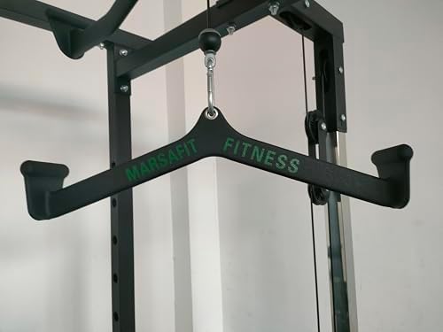 Home Gym Fitness Rowing T bar V bar Pulley Cable Machine Attachment  Bicep Curl Tricep Lat pulldown Bar Back Strength Training Handle Grips Lat Pull Down Bar for Seat Row Workout