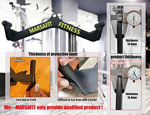 Home Gym Fitness Rowing T bar V bar Pulley Cable Machine Attachment  Bicep Curl Tricep Lat pulldown Bar Back Strength Training Handle Grips Lat Pull Down Bar for Seat Row Workout