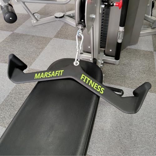 Home Gym Fitness Rowing T bar V bar Pulley Cable Machine Attachment  Bicep Curl Tricep Lat pulldown Bar Back Strength Training Handle Grips Lat Pull Down Bar for Seat Row Workout