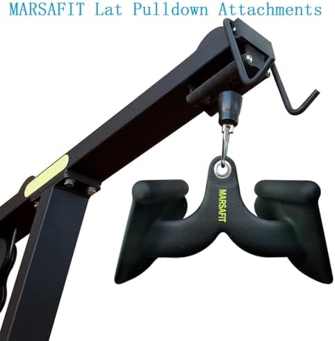 Home Gym Fitness Rowing T bar V bar Pulley Cable Machine Attachment  Bicep Curl Tricep Lat pulldown Bar Back Strength Training Handle Grips Lat Pull Down Bar for Seat Row Workout