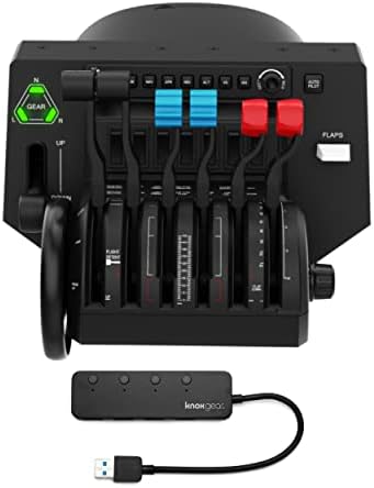 Honeycomb Aeronautical Bravo Throttle Quadrant Bundle with 4 Port USB 3 0 Hub  2 Items 