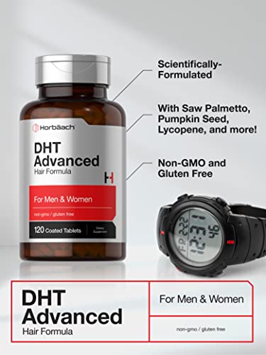 Horb ach DHT Advanced Hair Formula   120 Tablets   Non GMO and Gluten Free Hair Formula Blend with Saw Palmetto  Kudzu  and Fo Ti