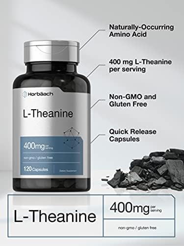 Horb ach L Theanine   400mg   120 Capsules   Non GMO & Gluten Free