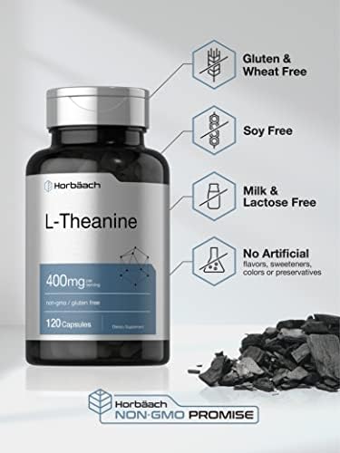 Horb ach L Theanine   400mg   120 Capsules   Non GMO & Gluten Free