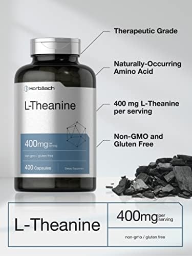 Horb ach L Theanine   400mg   120 Capsules   Non GMO & Gluten Free