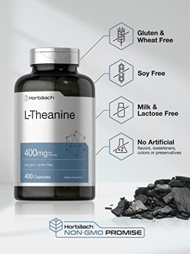 Horb ach L Theanine   400mg   120 Capsules   Non GMO & Gluten Free