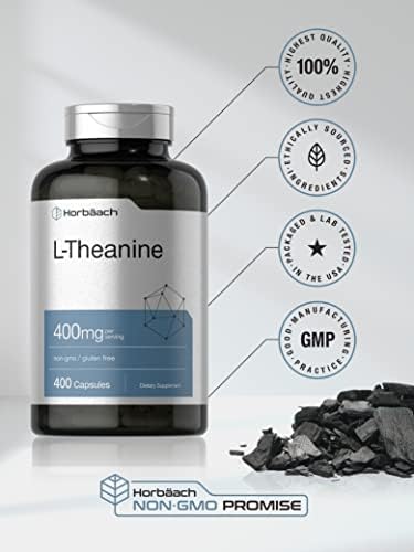 Horb ach L Theanine   400mg   120 Capsules   Non GMO & Gluten Free