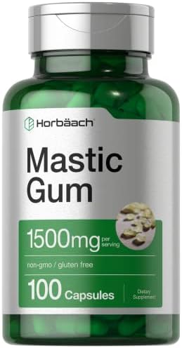 Horb ach Mastic Gum   1500mg   100 Capsules   Non GMO & Gluten Free Supplement