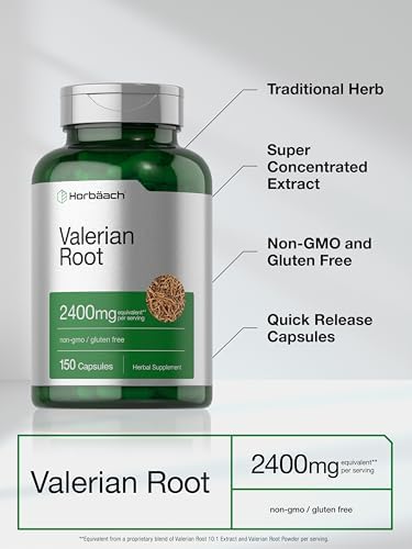 Horb ach Valerian Root Capsules   150 Count   Extract Supplement   Non GMO  Gluten Free