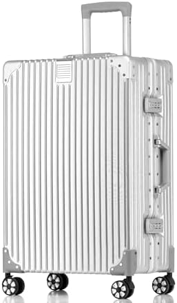 HotWay 28 Inch Checked in Luggage with Aluminum Frame PC Hard Shell Suitcase with Spinner Wheels and TSA Lock  Large Suitcase for Business Travel