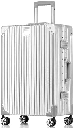 HotWay 28 Inch Checked in Luggage with Aluminum Frame PC Hard Shell Suitcase with Spinner Wheels and TSA Lock  Large Suitcase for Business Travel