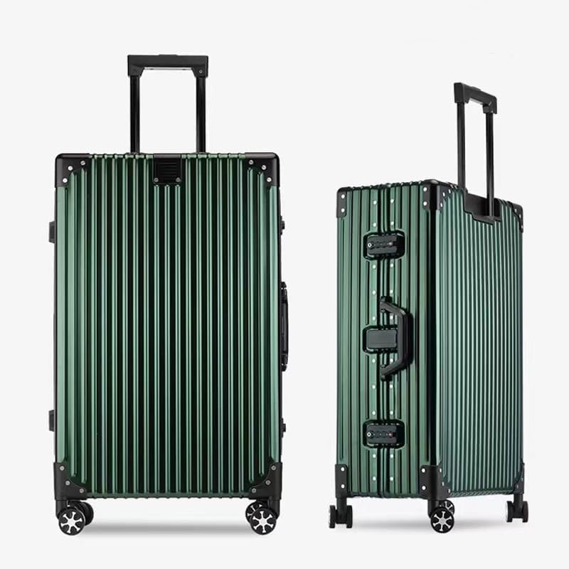 HotWay 3 Piece Luggage Sets with Aluminum Frame  PC Hard Shell Suitcase with Spinner Wheels and TSA Lock  Large Suitcase for Travel  Black
