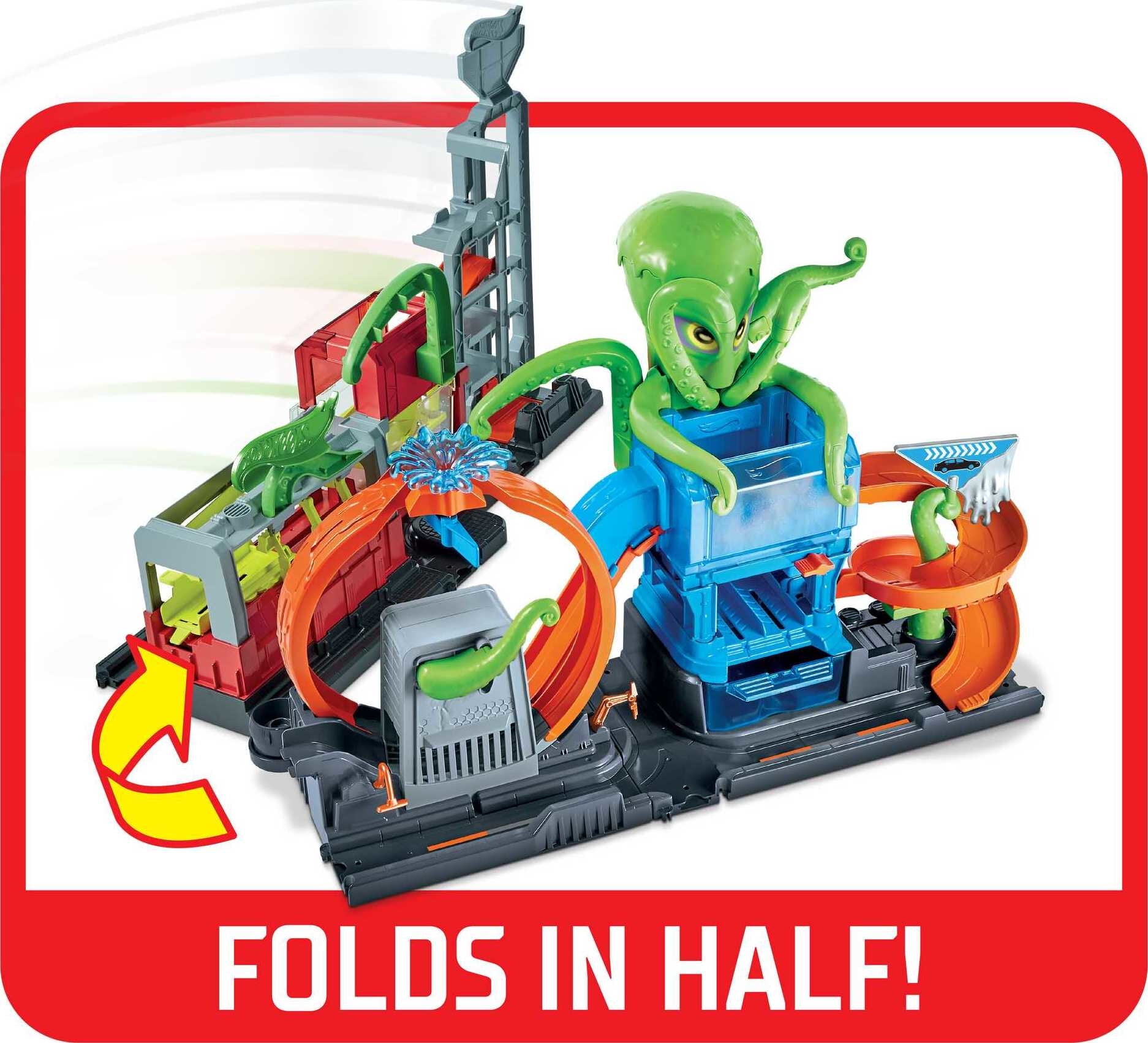 Hot Wheels City Ultimate Octo Car Wash Playset & 1 Color Reveal Toy Car in 1 64 Scale