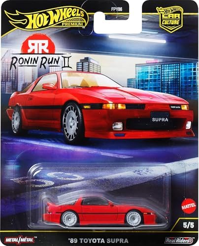 Hot Wheels Premium Car Culture Collectible Toy Car  1 64 Scale Die Cast Toyota Supra A70  Ronin Run 2 Vehicle with Real Riders Tires