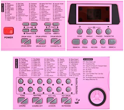 Hricane Keyboard Piano Lighted Keys for Beginner Adults Teens Kids  61 Key Electronic Music Keyboard with Teaching Modes Powered by USB or Battery with LCD Display Microphone Headphone Jack