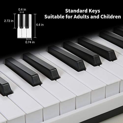 Hricane Keyboard Piano Lighted Keys for Beginner Adults Teens Kids  61 Key Electronic Music Keyboard with Teaching Modes Powered by USB or Battery with LCD Display Microphone Headphone Jack