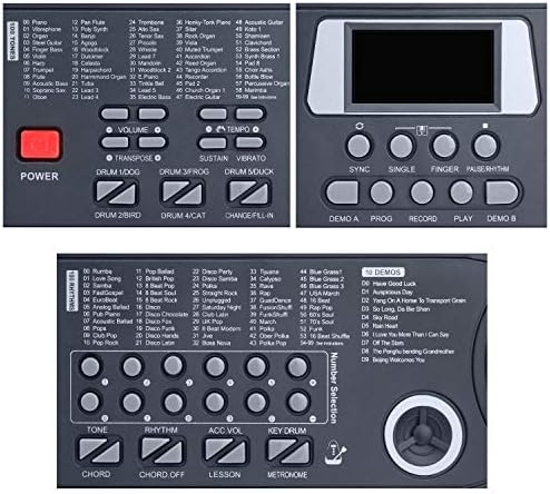 Hricane Keyboard Piano Lighted Keys for Beginner Adults Teens Kids  61 Key Electronic Music Keyboard with Teaching Modes Powered by USB or Battery with LCD Display Microphone Headphone Jack