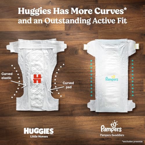 Huggies Size 4 Diapers  Little Movers Baby Diapers  Size 4  22 37 lbs   120 Count  Packaging May Vary